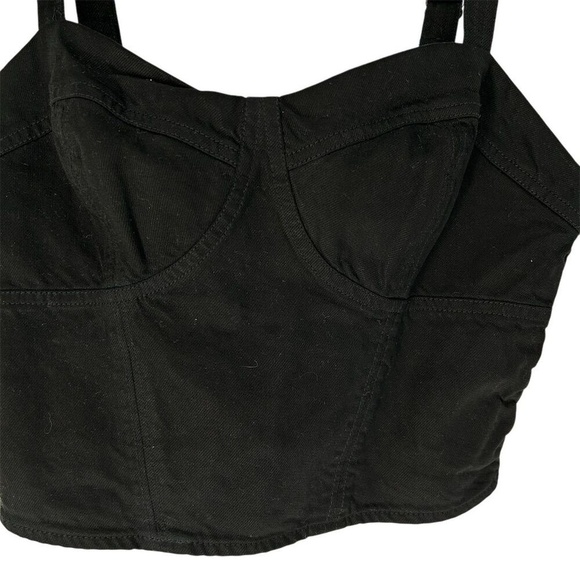 YFB Black Bustier Tank Crop Top Size M - Picture 3 of 7